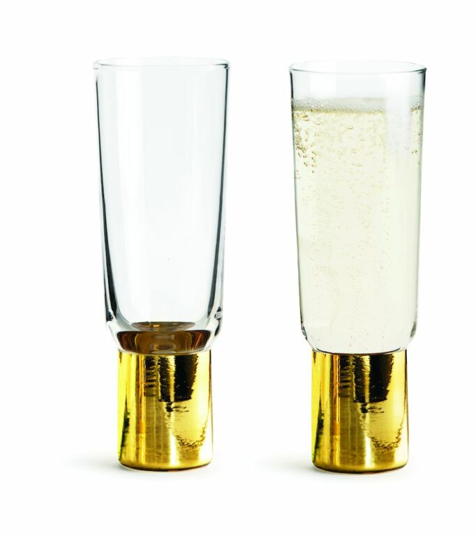 Club shampanjalasi kulta 2-pack